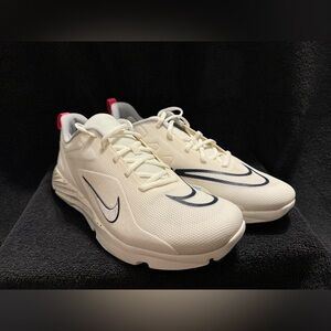 Size 12.5 - Nike Alpha Huarache 8 Pro Turf Low White